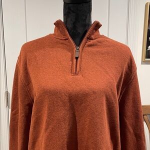 George Men's Rust Zip-Up Sweater
